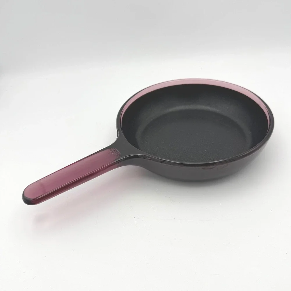 Visions Corning Skillet 7 Inch Cranberry‎ Purple Non-Stick Glass Ceramic No Lid